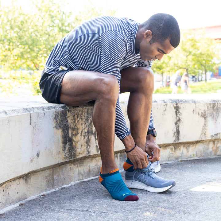 Mens Merino Wool Run No Show Tab Ultra Lightweight Anti Blister Running Socks