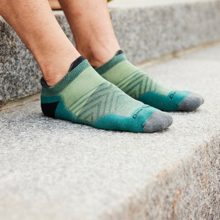 Mens Merino Wool Run No Show Tab Ultra Lightweight Anti Blister Running Socks