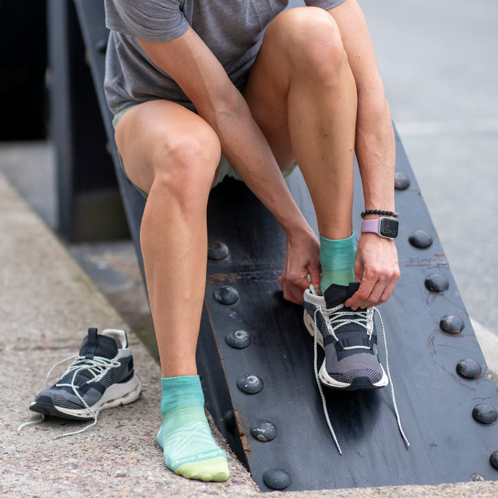 Ladies Quarter No Cushion Ultra-Lightweight Running Merino Socks