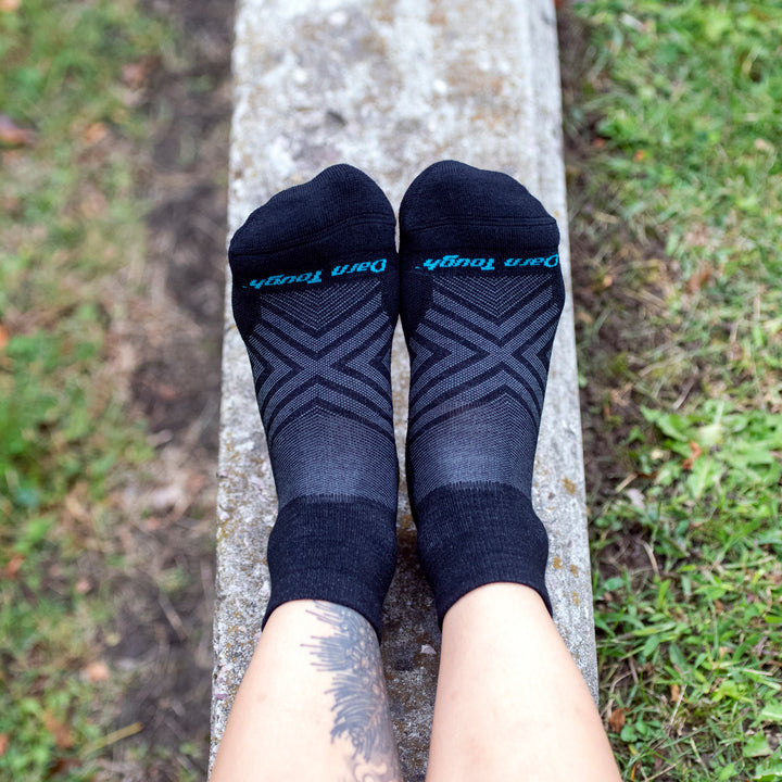 Ladies Quarter No Cushion Ultra-Lightweight Running Merino Socks
