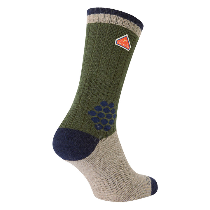 Recycled Wool Mid Colour Block Hiking Socks for Men and Women