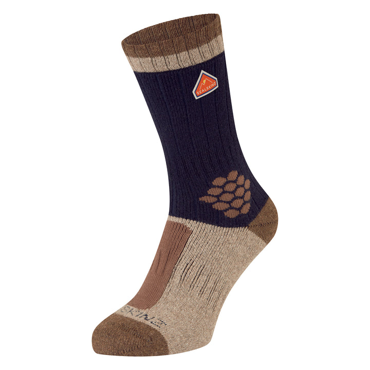 Recycled Wool Mid Colour Block Hiking Socks for Men and Women