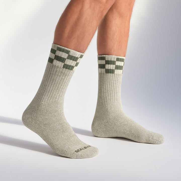 Single Layer Checker Wellie Boot Socks for Men and Women
