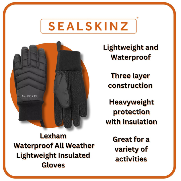 Wasserdichte, leichte, isolierte Handschuhe von Sealskinz zum Schutz – Sock Snob