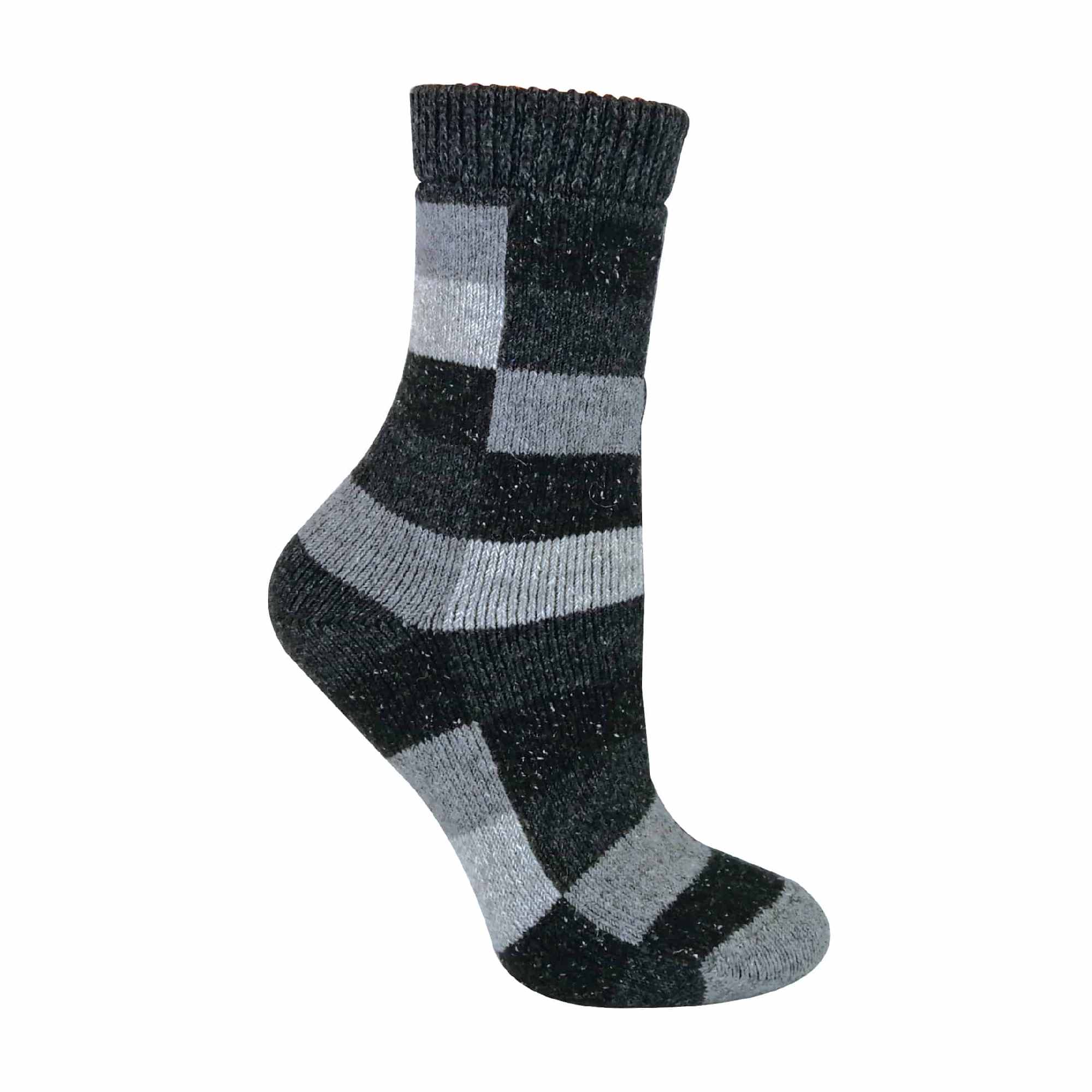 1 Pack Ladies Checkered Patterned Wool Blend Socks – Sock Snob