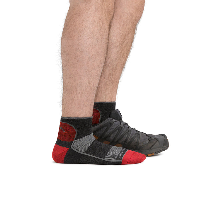 Mens Merino Wool Quarter Lightweight Running Seamless Socks