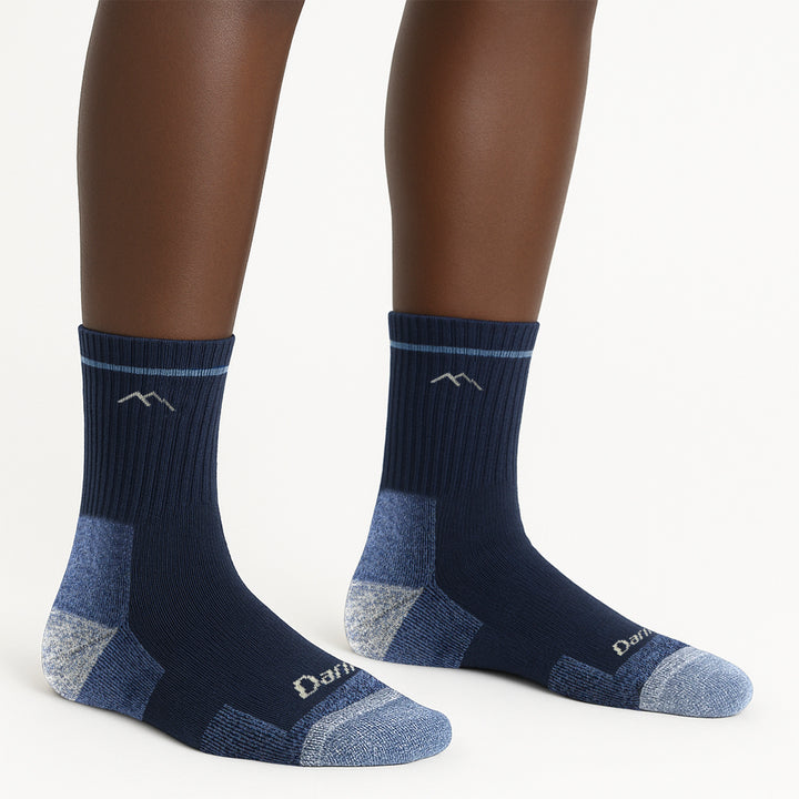 Ladies Micro Crew Cushioned Midweight Hiking Merino Wool Socks
