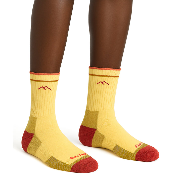Ladies Micro Crew Cushioned Midweight Hiking Merino Wool Socks