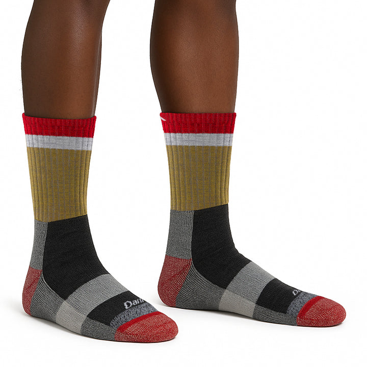 Mens Merino Wool Micro Crew Lightweight Seamless Hiking Socks