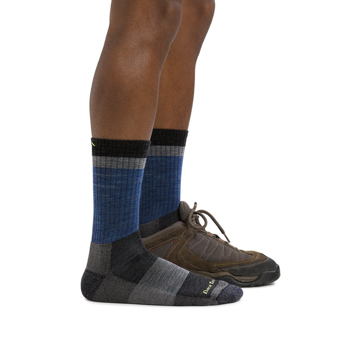 Mens Merino Wool Micro Crew Lightweight Seamless Hiking Socks