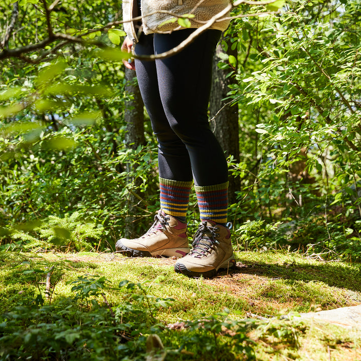 Ladies Boot Midweight Hiking Merino Wool Seamless Socks