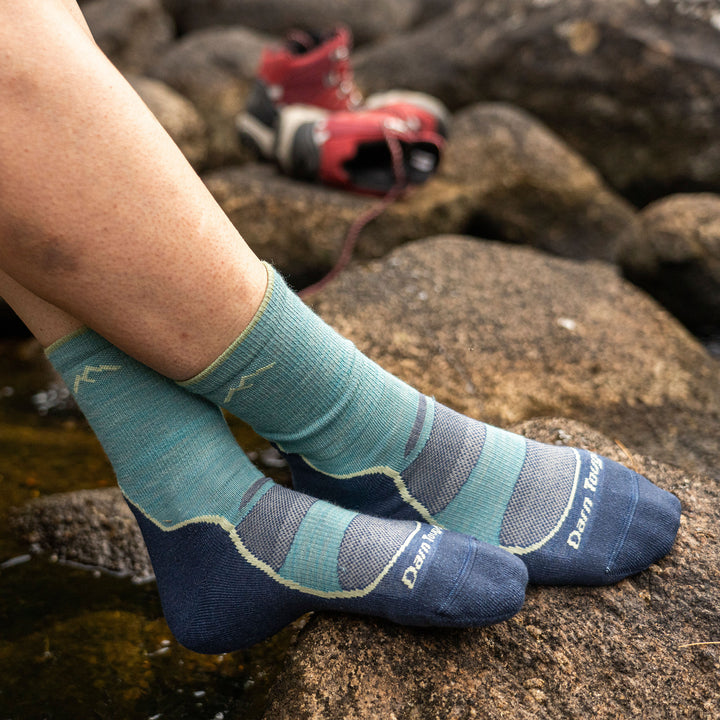Ladies Micro Crew Lightweight Hiking Merino Socks