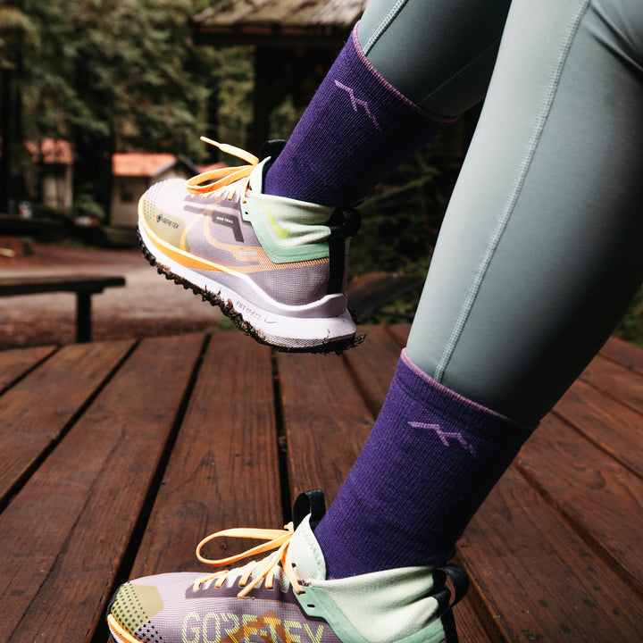 Ladies Micro Crew Lightweight Hiking Merino Socks