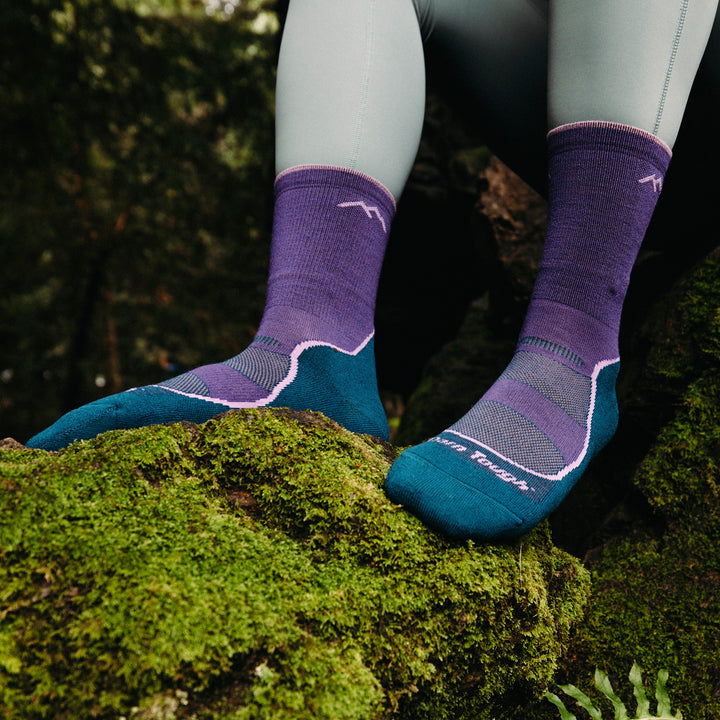 Ladies Micro Crew Lightweight Hiking Merino Socks