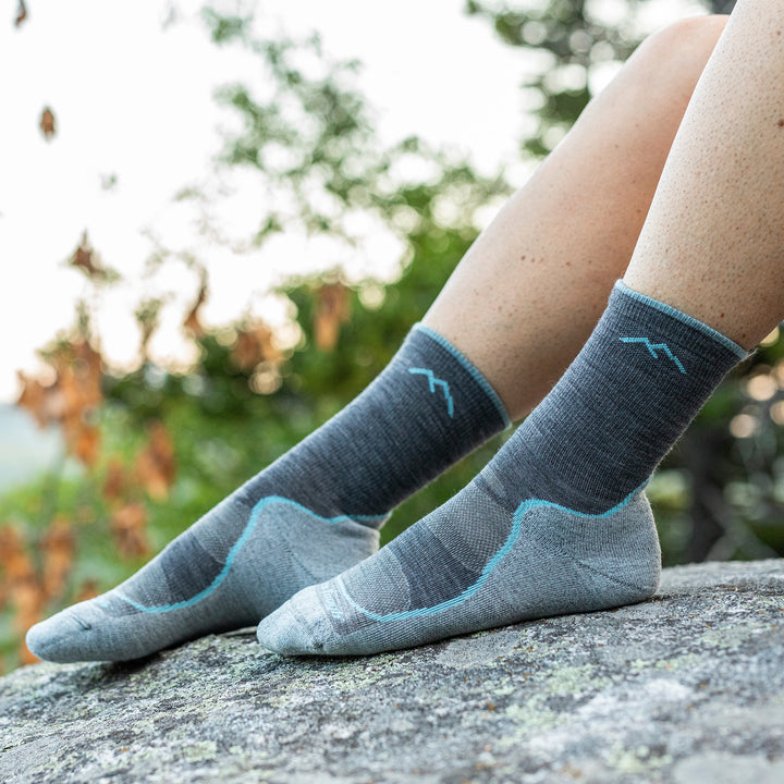 Ladies Micro Crew Lightweight Hiking Merino Socks