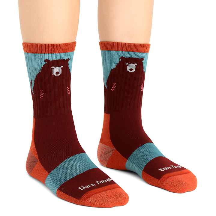 Ladies Novelty Bear Patterned Hiking Merino Socks