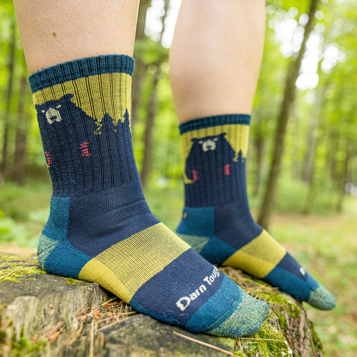 Ladies Novelty Bear Patterned Hiking Merino Socks
