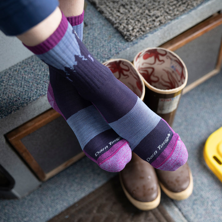 Ladies Novelty Bear Patterned Hiking Merino Socks