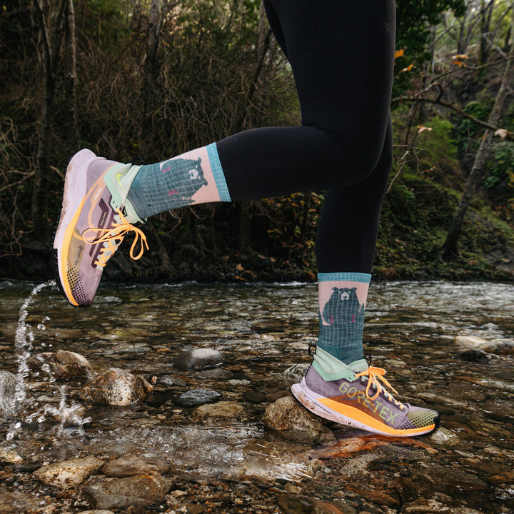 Ladies Novelty Bear Patterned Hiking Merino Socks
