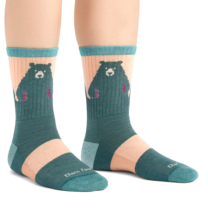 Ladies Novelty Bear Patterned Hiking Merino Socks