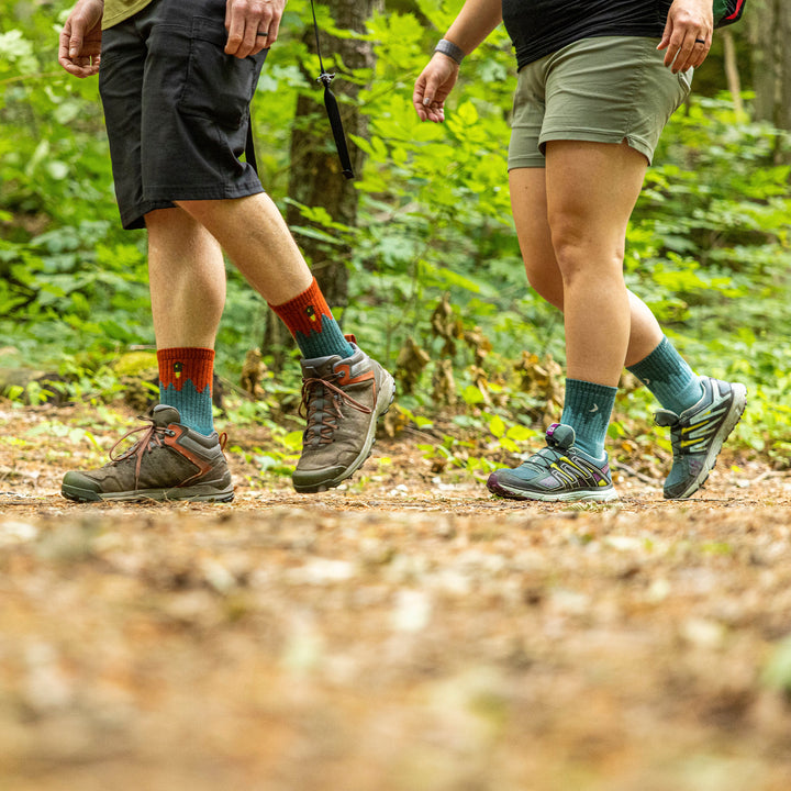 Ladies Micro Crew Midweight Hiking Merino Wool Seamless Socks