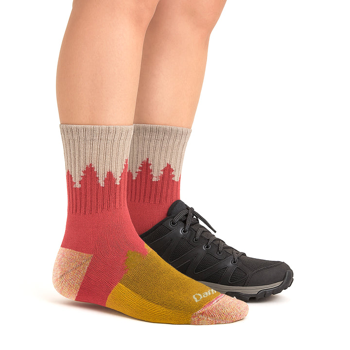 Ladies Micro Crew Midweight Hiking Merino Wool Seamless Socks