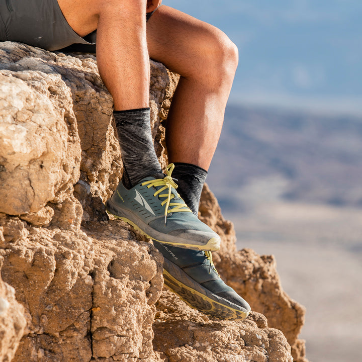 Mens Merino Wool Crew Lightweight Anti Blister Hiking Socks