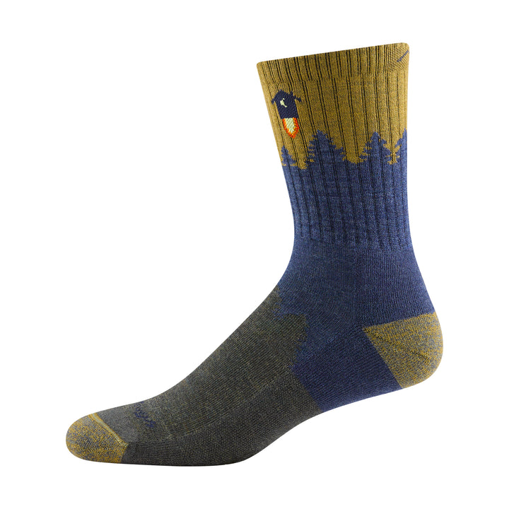 Mens Merino Wool Crew Midweight Seamless Hiking Socks