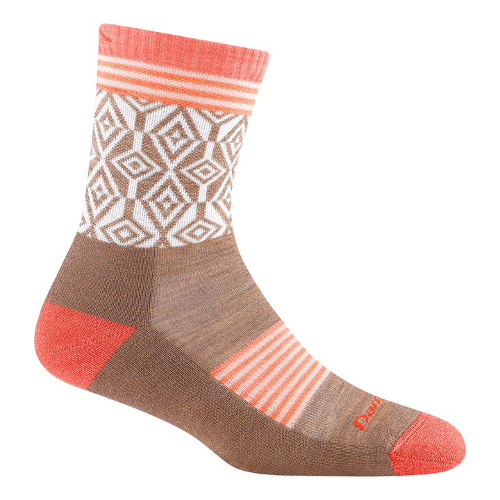 Ladies Patterned Micro Crew Hiking Merino Socks