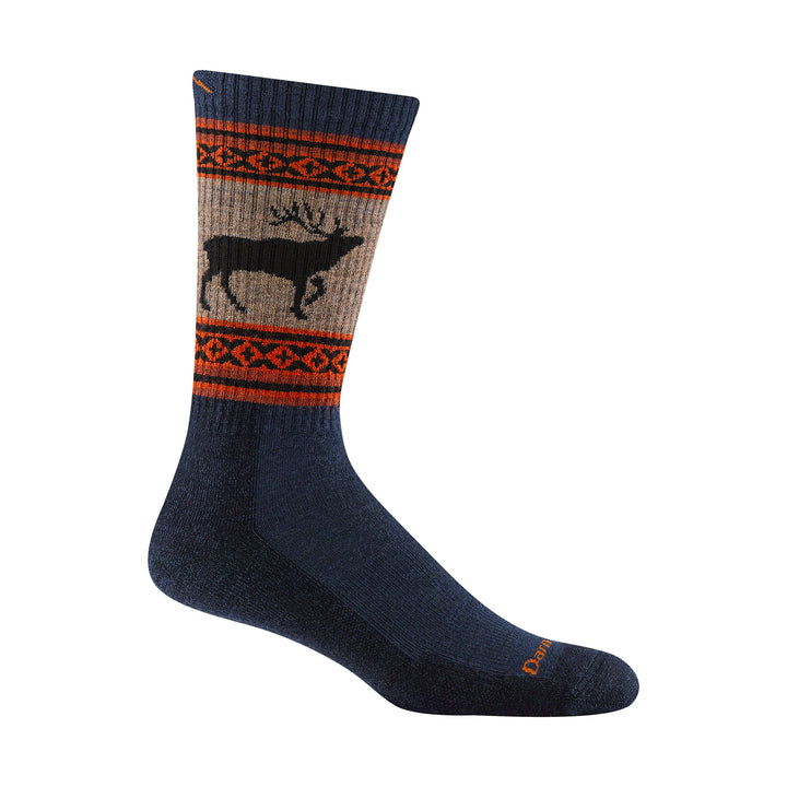 Mens Merino Wool Boot Midweight Seamless Patterned Hiking Socks
