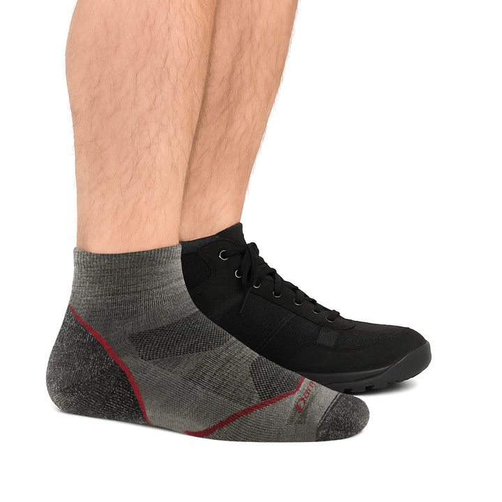 Mens Quarter Lightweight Hiking Anti Blister Merino Wool Socks
