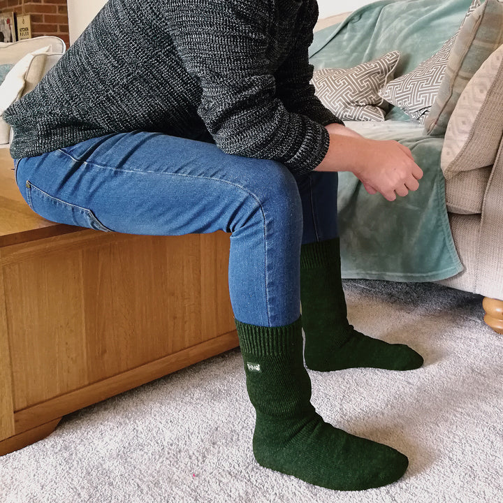 Chaussettes thermiques épaisses d'hiver pour hommes avec orteils sans couture (options multipack)