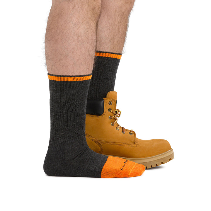 Mens Durable Full Cushion Toe Merino Work Boot Socks