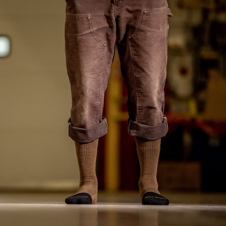 Mens Durable Full Cushion Toe Merino Work Boot Socks