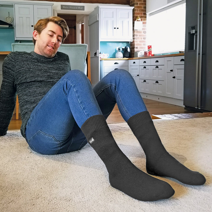Chaussettes thermiques épaisses d'hiver pour hommes avec orteils sans couture (options multipack)