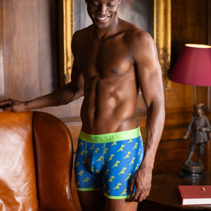 Lot de 2 boxers en bambou - Bleu marine et T-Rex