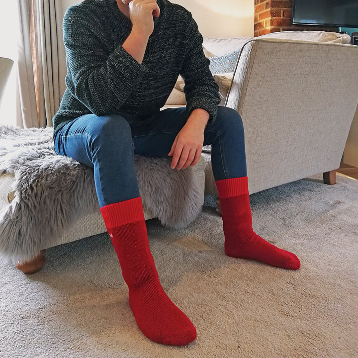Chaussettes thermiques épaisses d'hiver pour hommes avec orteils sans couture (options multipack)