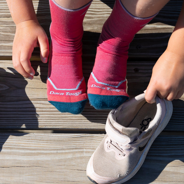Kids Merino Wool Crew Lightweight Hiking Socks for Boys & Girls