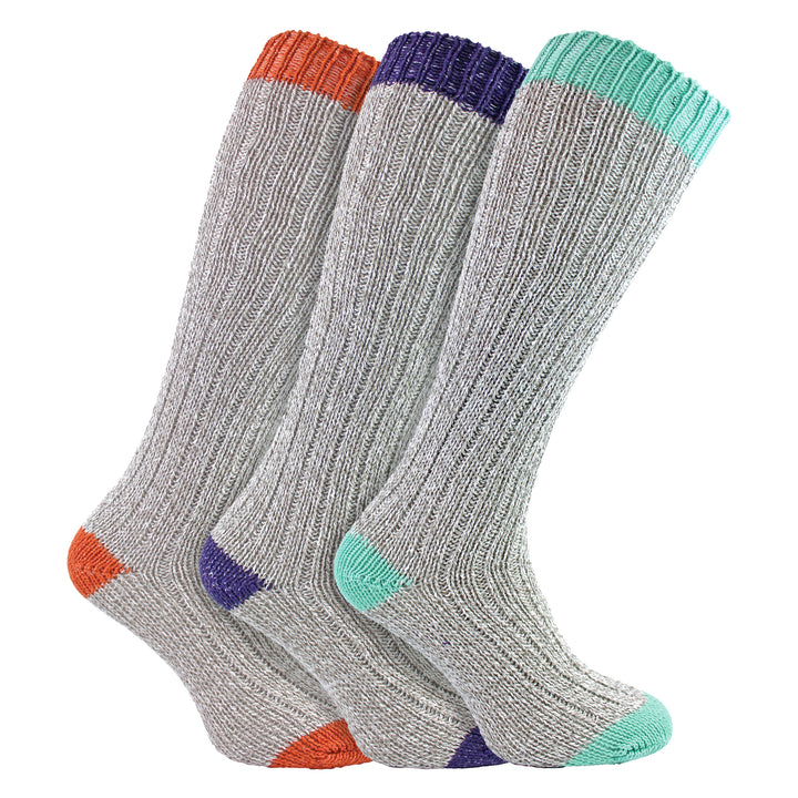 3 Pairs Extra Long Warm Wool Ladies Socks