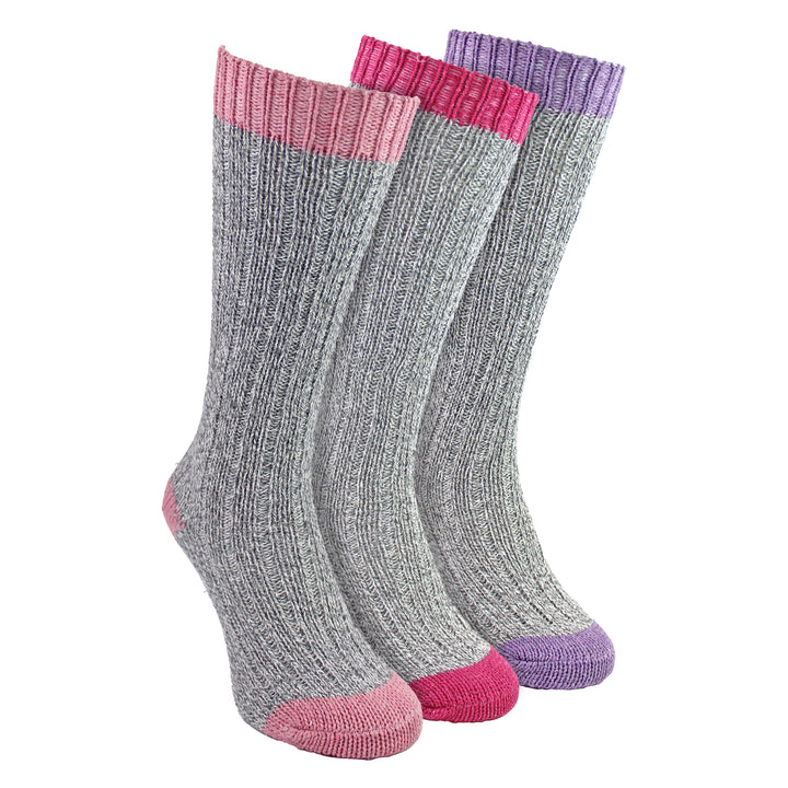 3 Pairs Extra Long Warm Wool Ladies Socks