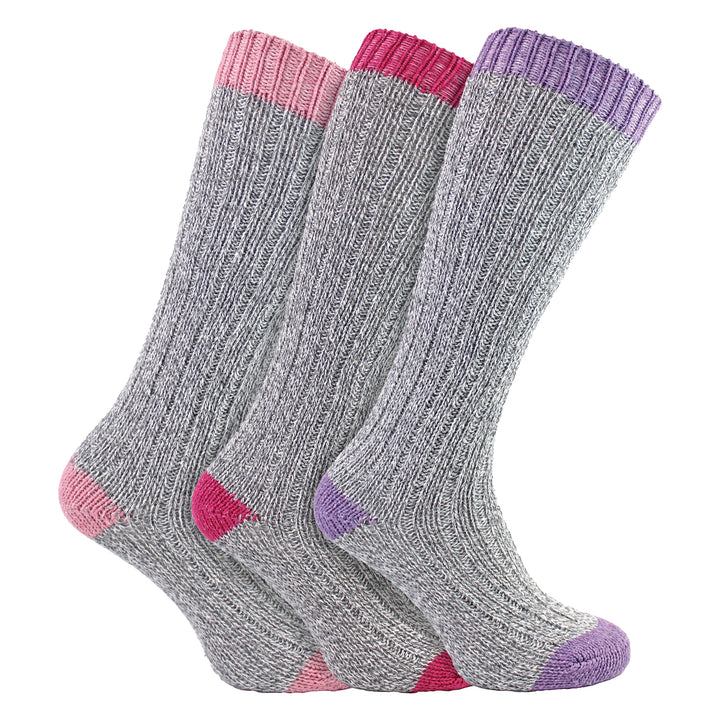 3 Pairs Extra Long Warm Wool Ladies Socks