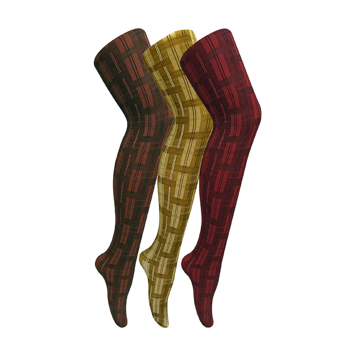 3 Paires Multipack Ladies 80 Denier Tights | Soft Patterned Tights