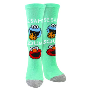 Chaussettes fantaisie en coton pour femmes - Motif Rue Sésame - Chaussettes amusantes et confortables