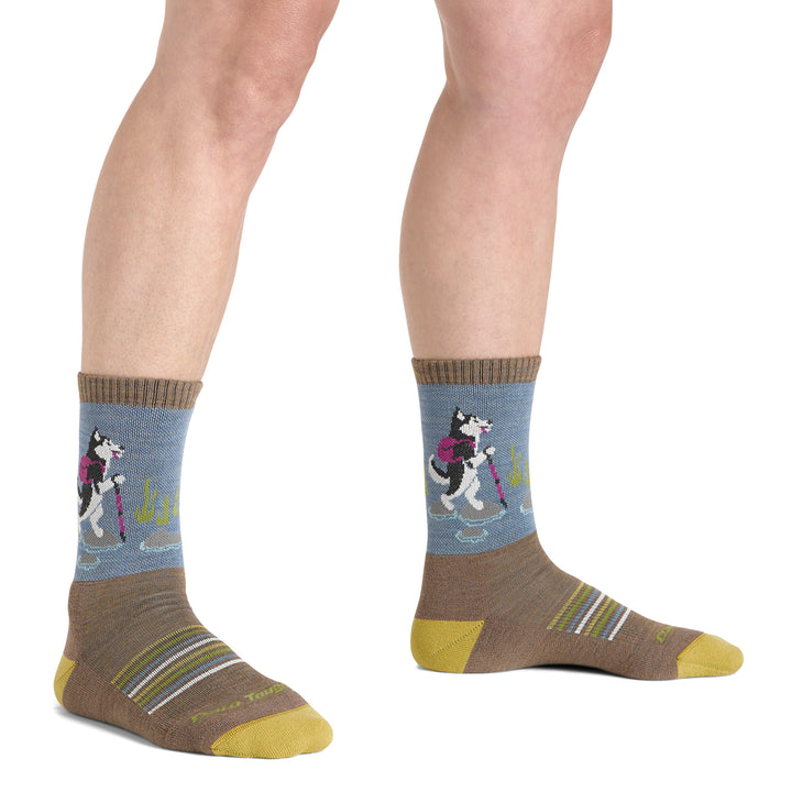 Ladies Merino Wool Animal Patterned Hiking Boot Socks