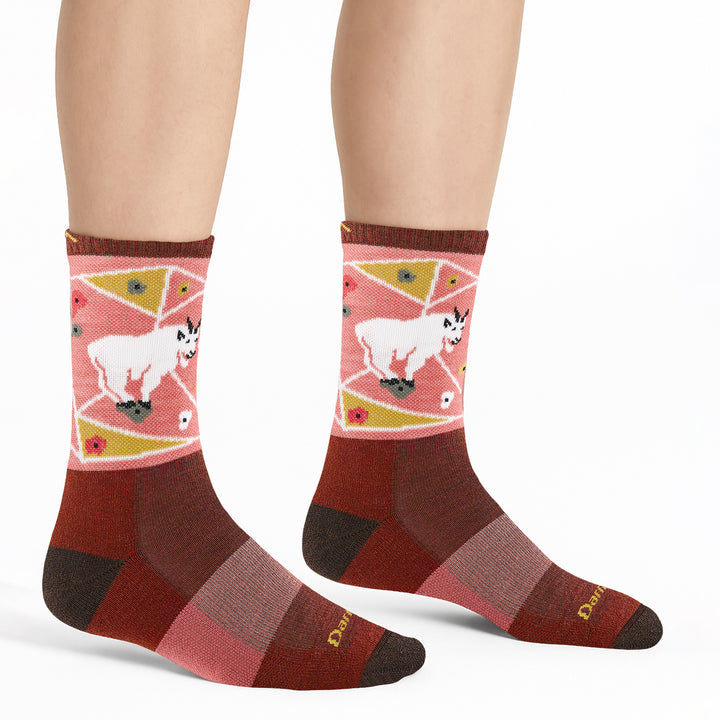 Ladies Merino Wool Animal Patterned Hiking Boot Socks