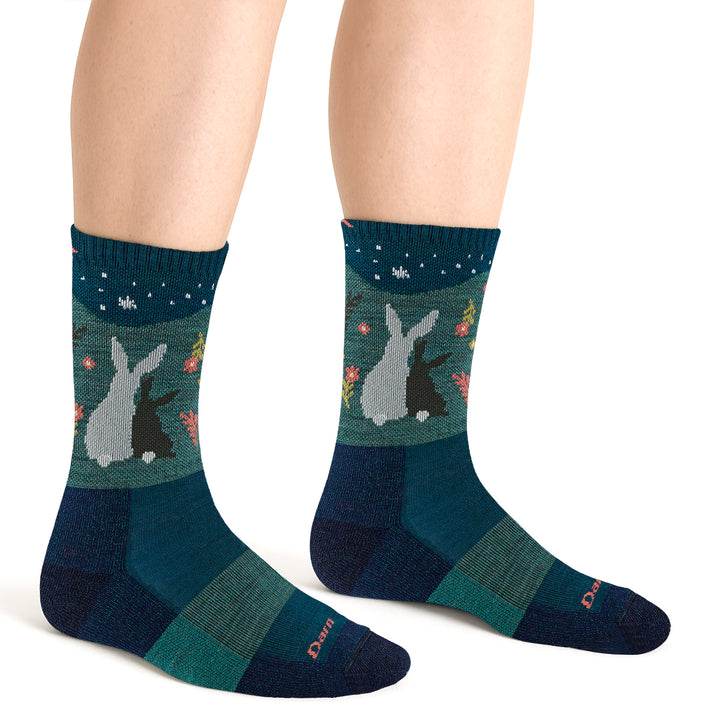 Ladies Merino Wool Animal Patterned Hiking Boot Socks