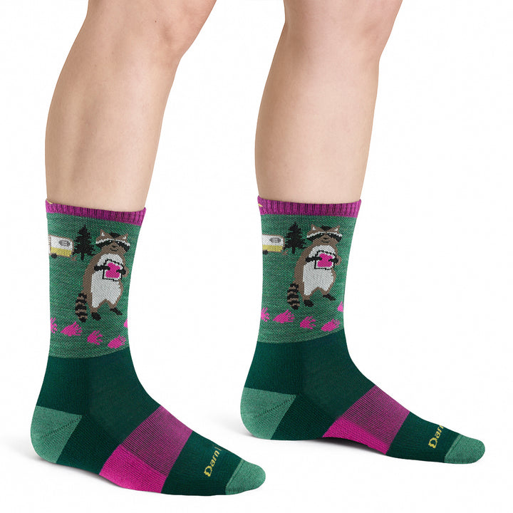 Ladies Merino Wool Animal Patterned Hiking Boot Socks