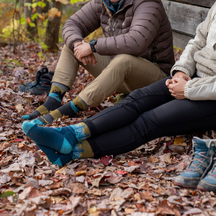 Ladies Northwoods Micro Crew Patterned Cushioned Hiking Socks