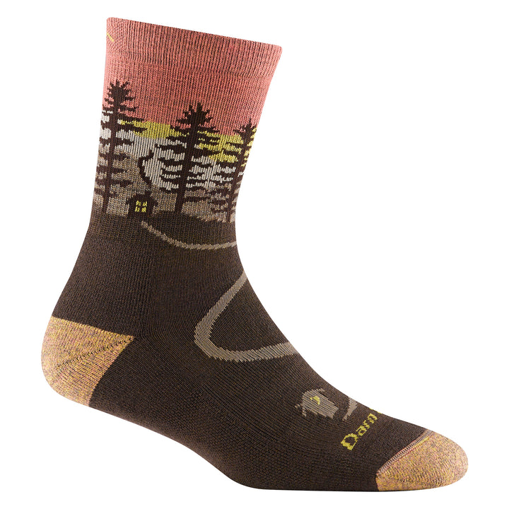 Ladies Northwoods Micro Crew Patterned Cushioned Hiking Socks