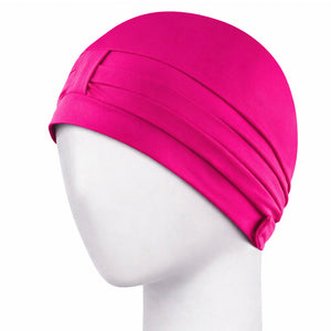 Ladies Comfortable Fabric Swimming Cap | Turban Style Lightweight Swim Cap